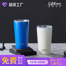良品生活跨境保温杯304不锈钢汽车杯10oz车载便携随行咖啡杯定制