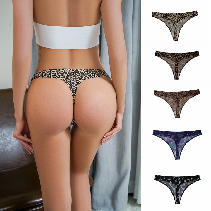 amazon foreign trade cross-border ladies sexy temptation hot seamless printing breathable one-piece low waist thong women