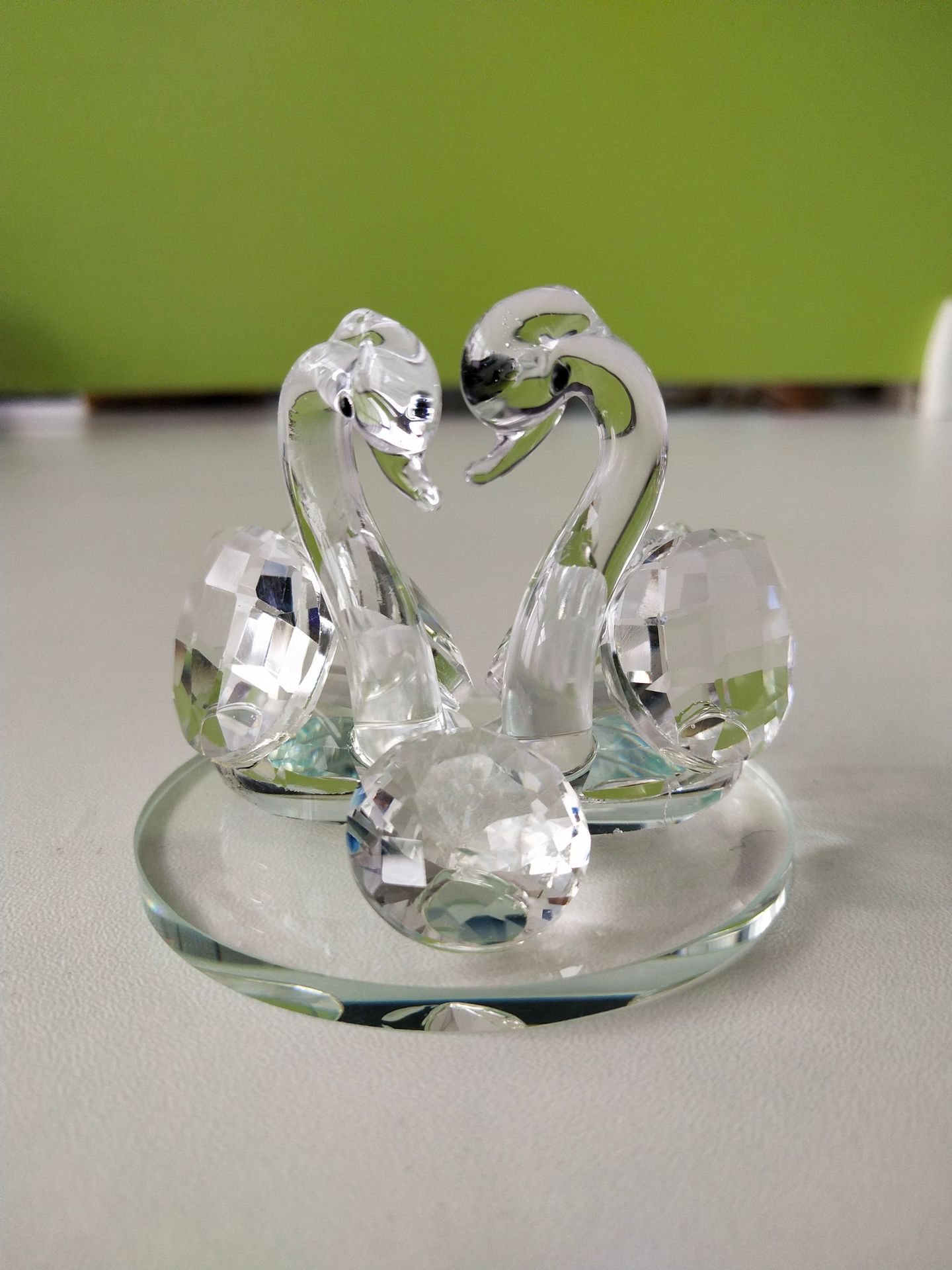 水晶天鹅装饰摆件汽车居家装饰婚庆创意 节日礼品厂家批发