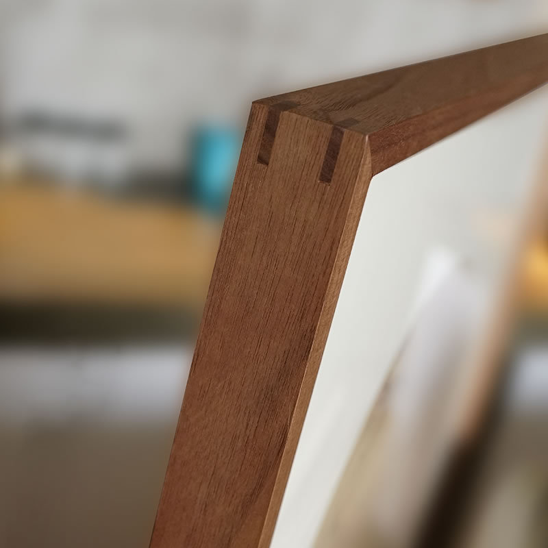 鲁大爷黑胡桃实木框榫卯结构木质相框批发挂墙装裱书法国画框工厂