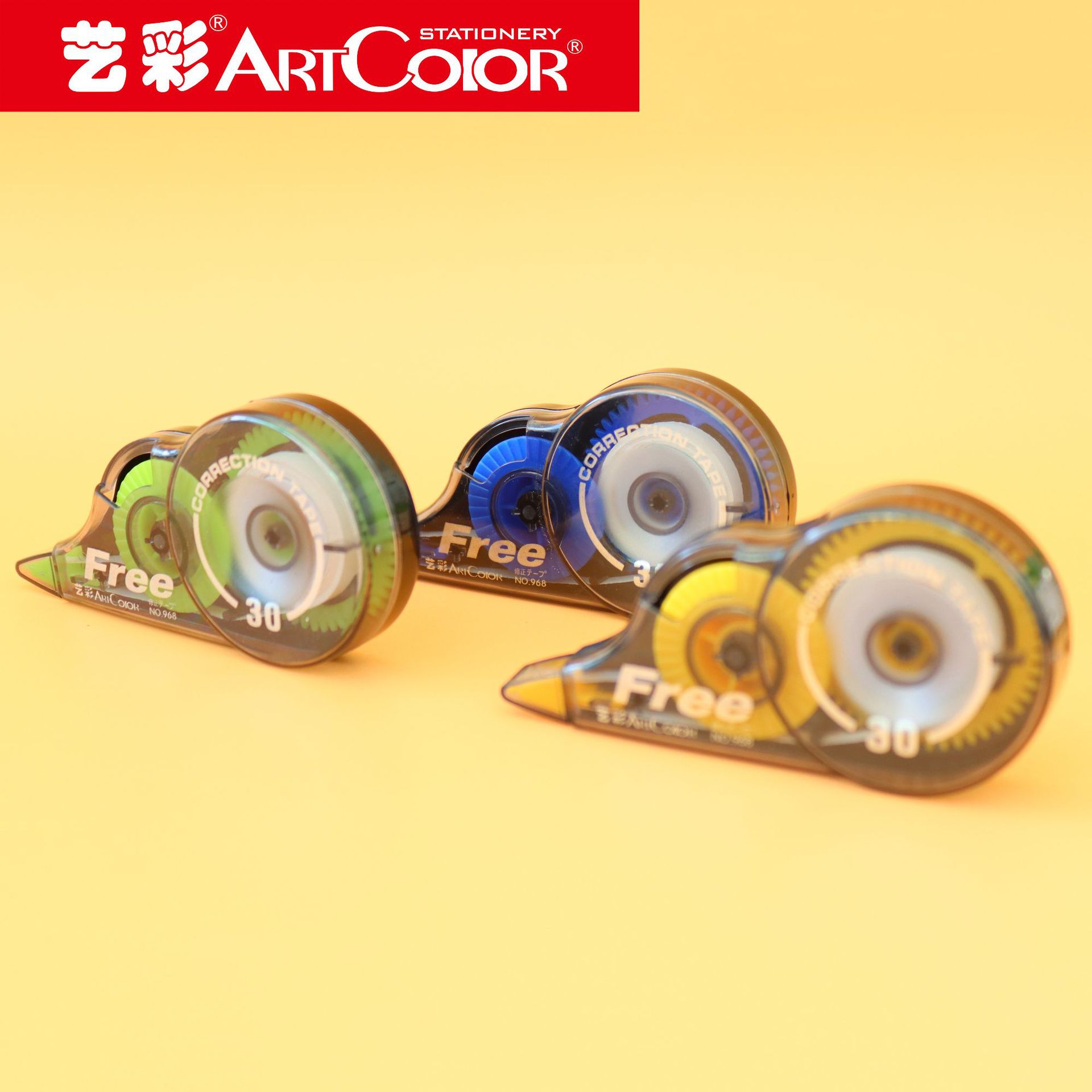 Corrected with a large number of wholesale 3 affordable packaging student stationery learning supplies correction correction tape manufacturers details Picture