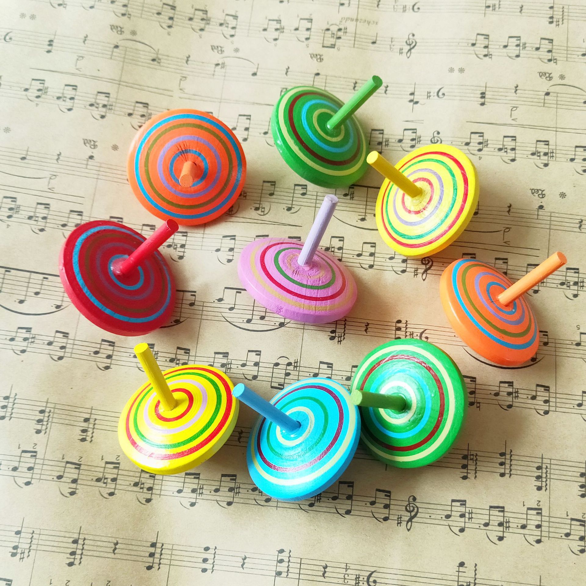 木质小陀螺 桌面减压木制玩具幼儿园开业活动促销小礼品赠品-阿里巴巴