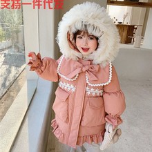 儿童装女童棉服2023新款韩版洋气小童女宝宝冬装加厚棉衣棉袄外套