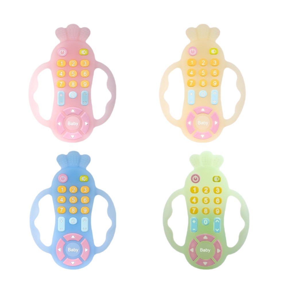 remote control teether baby teething stick small-month baby teething period biteable silicone comfort toy