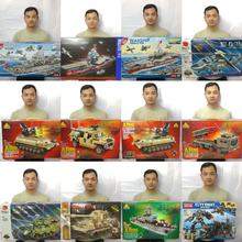 男孩军事积木坦克飞机轮船航母益智拼装玩具教育机构招生引流礼品