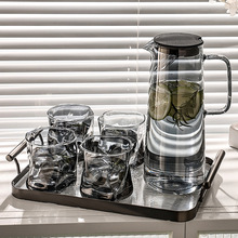 北欧风大容量耐热玻璃冷水壶喝水杯7件套组合装凉水壶家用客厅