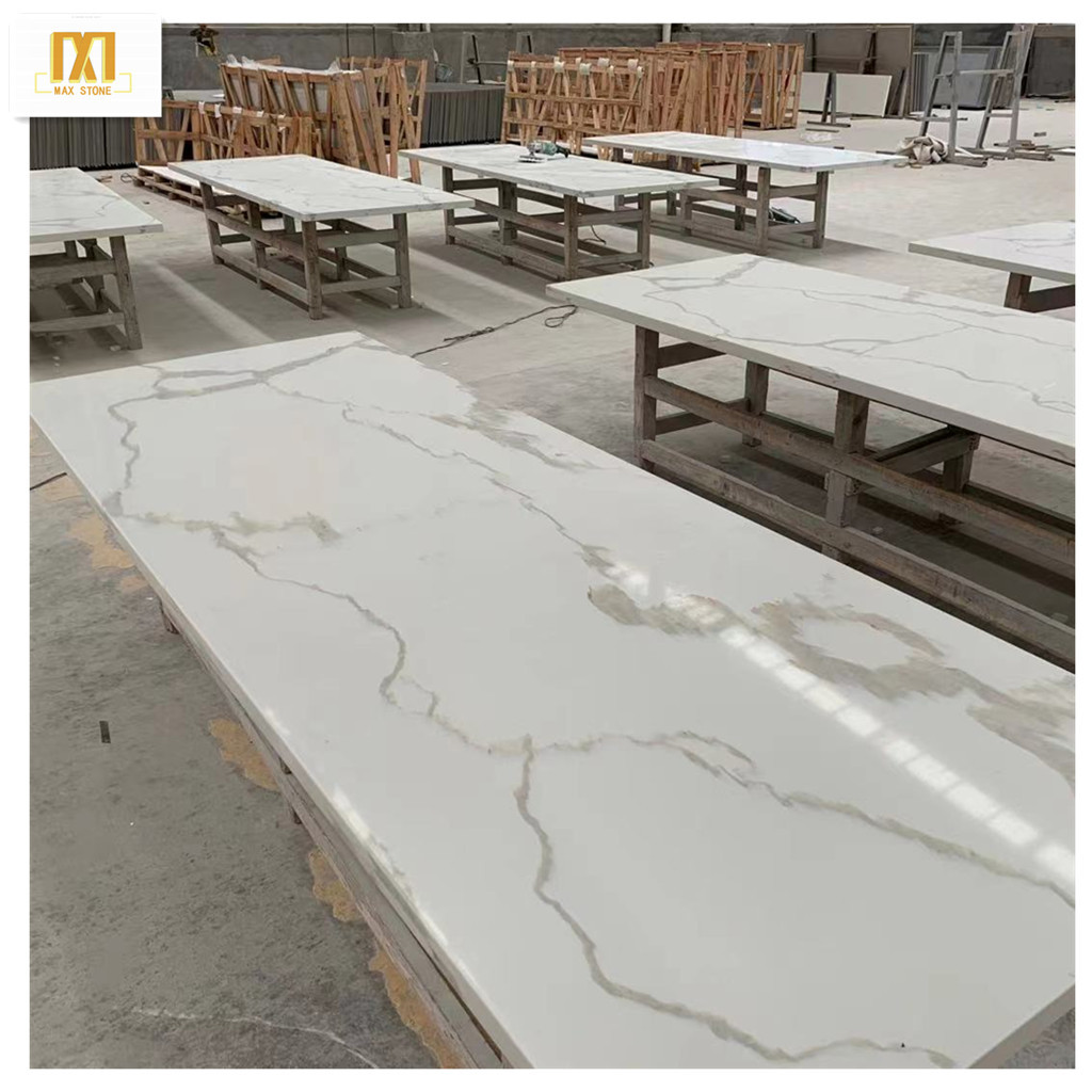 石材雪花白人造石英石台面装饰吧台台面人造石英板厂家直销