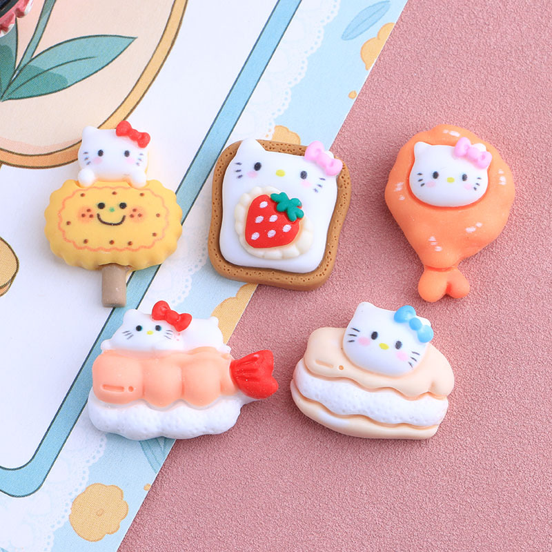 Cat Series Cake Cream Glue DIY Simulation Candy Toy Resin Jewelry Accessories Phone Case Material Decoration Ornaments