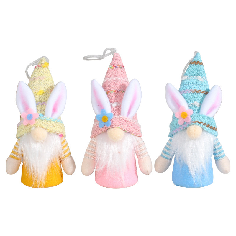 New Style with Light Faceless Doll Window Pendant Creative Little Doll Decoration Easter Decoration Supplies Wholesale