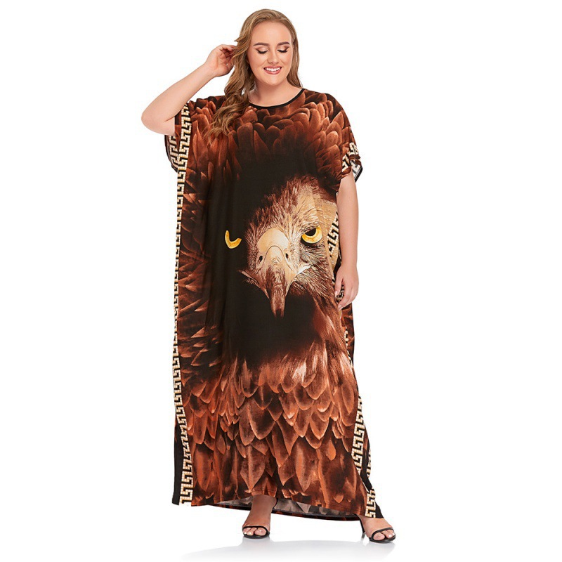 Cross-Border Fashion Dress plus Size Women's Clothes Short Sleeve Robe Prayer Clothes Xg2001