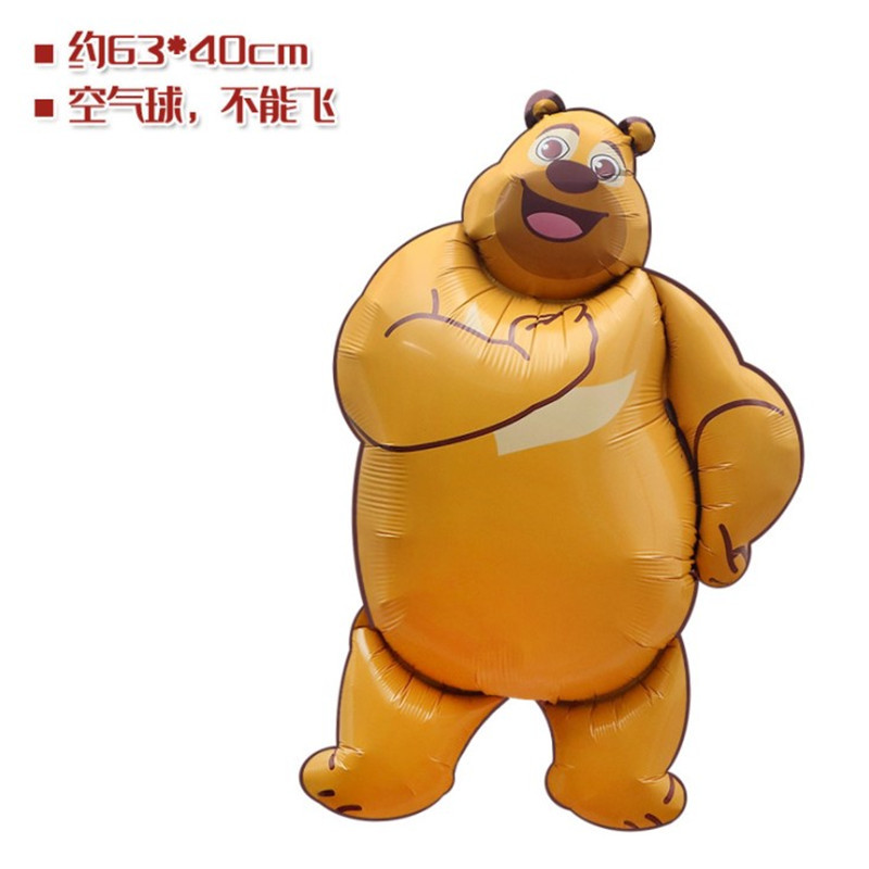 正版授权熊出没卡通造型铝膜气球光头强熊大卡通气球熊二气球批发