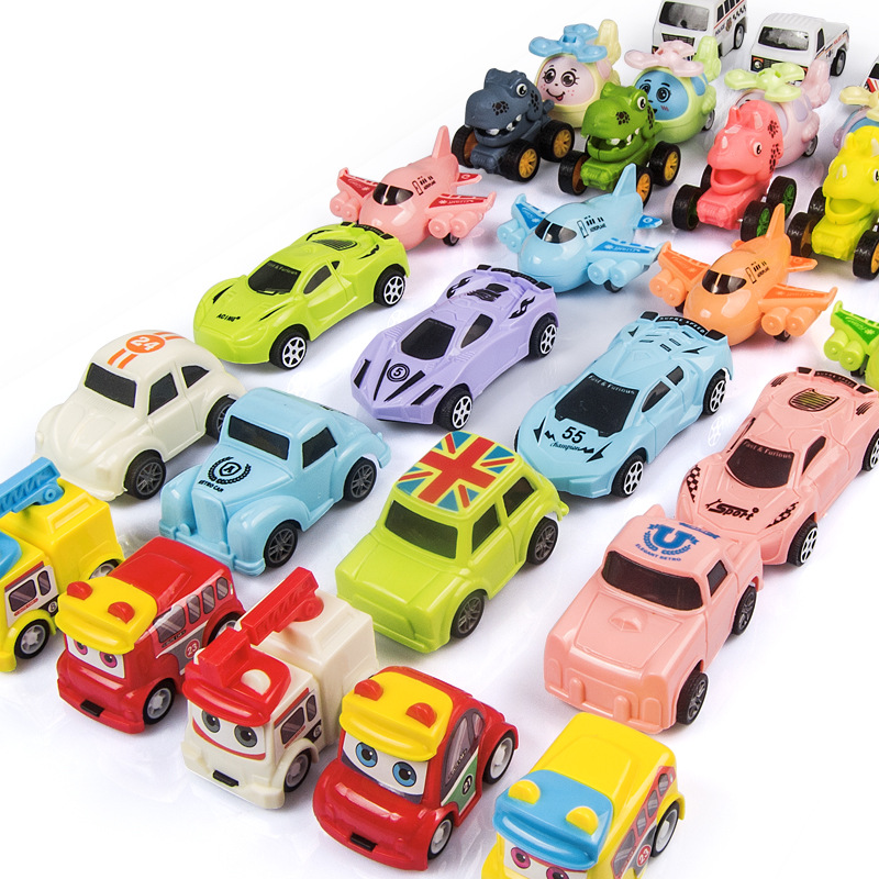 [Free Shipping] Wholesale Pull Back Car Toy Engineering Vehicle Aircraft Capsule Toy Gift Sugar Gift Cake Ornaments Small Toys