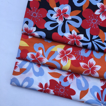 平纹桃皮绒沙滩裤布料 衬衫服装箱包口袋里布 涤纶梭织印花布料