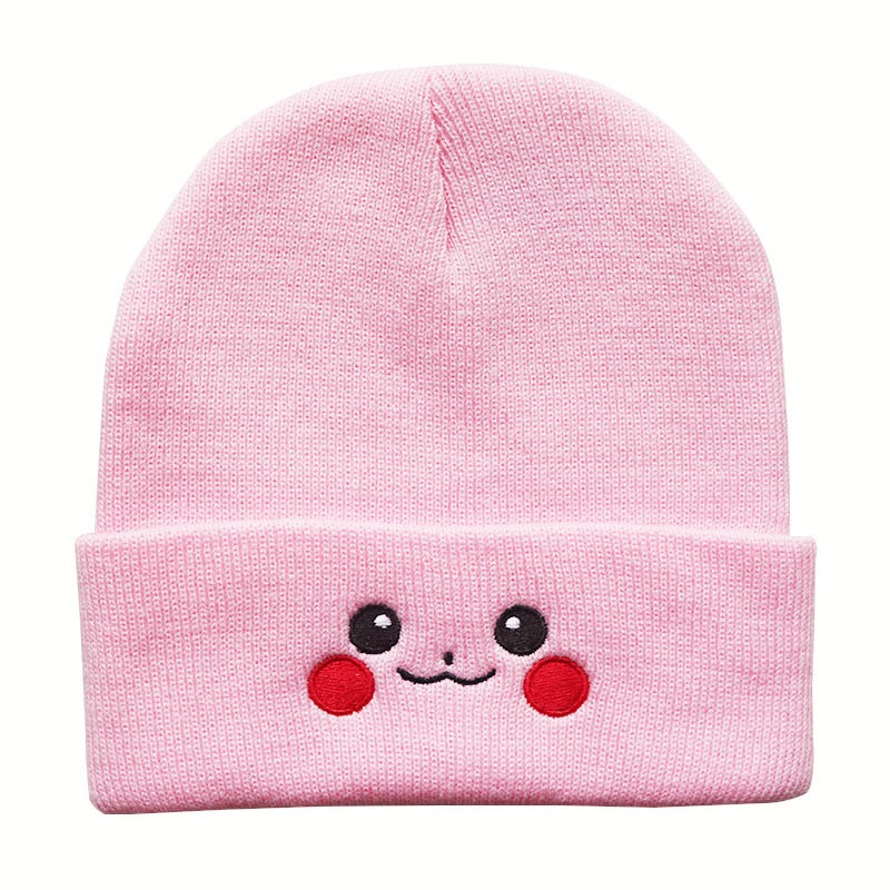 European and American Popular Men's and Women's Autumn and Winter Hat Cartoon Cute Eyes Woolen Cap Outdoor Keep Warm Knitted Hat