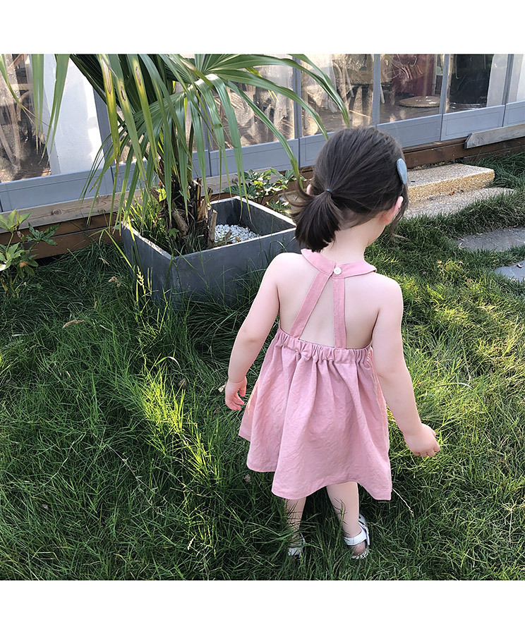 外贸童装批发女童连衣裙21夏季新款小女孩露背清凉吊带裙跨境代发