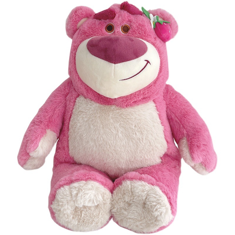 Genuine Disney Pink Strawberry Bear Doll Strawberry Flavor Plush Toy Female Birthday Valentine's Day Gift Ragdoll