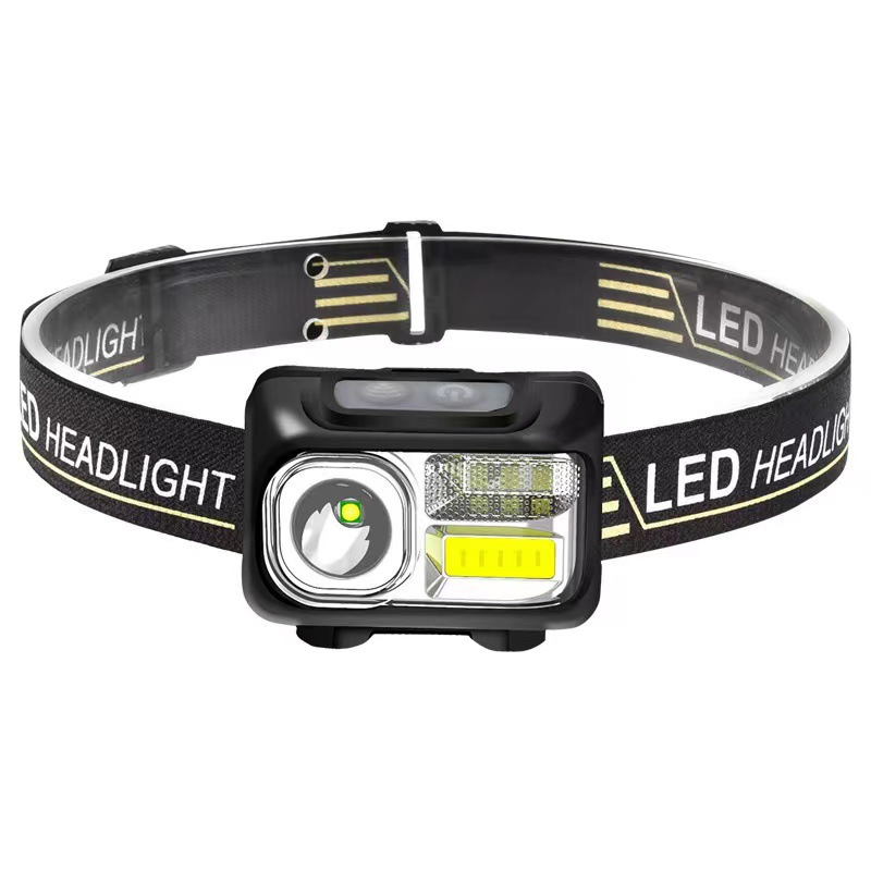 跨境强光远射led头灯usb充电户外便携头戴探照电筒户外夜钓鱼头灯