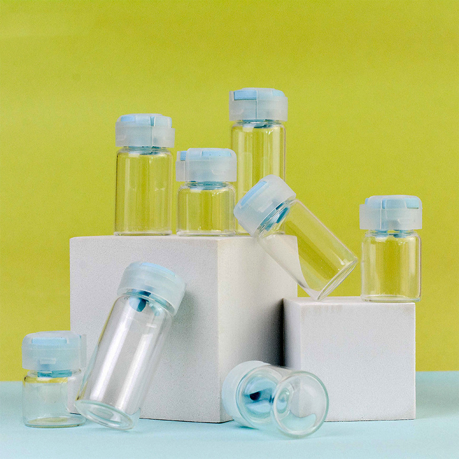 现货透明西林瓶 22卡口管制医美瓶原液瓶玻尿酸冻干粉瓶玻璃包材