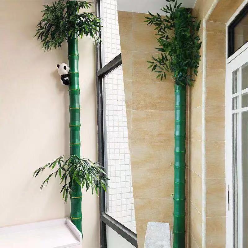 包下水管道装饰包室内天然气管空调管暖气管阳台遮挡仿真假竹子皮