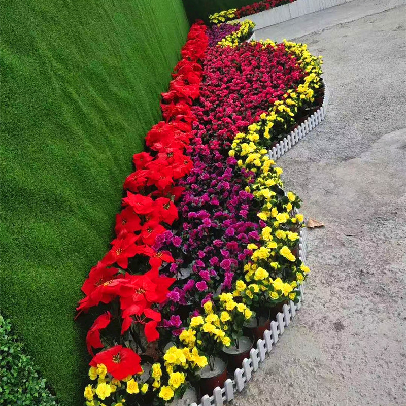 仿真杜鹃映山红仿真花假花户外工程花坛花槽隔断装饰绢花仿真花