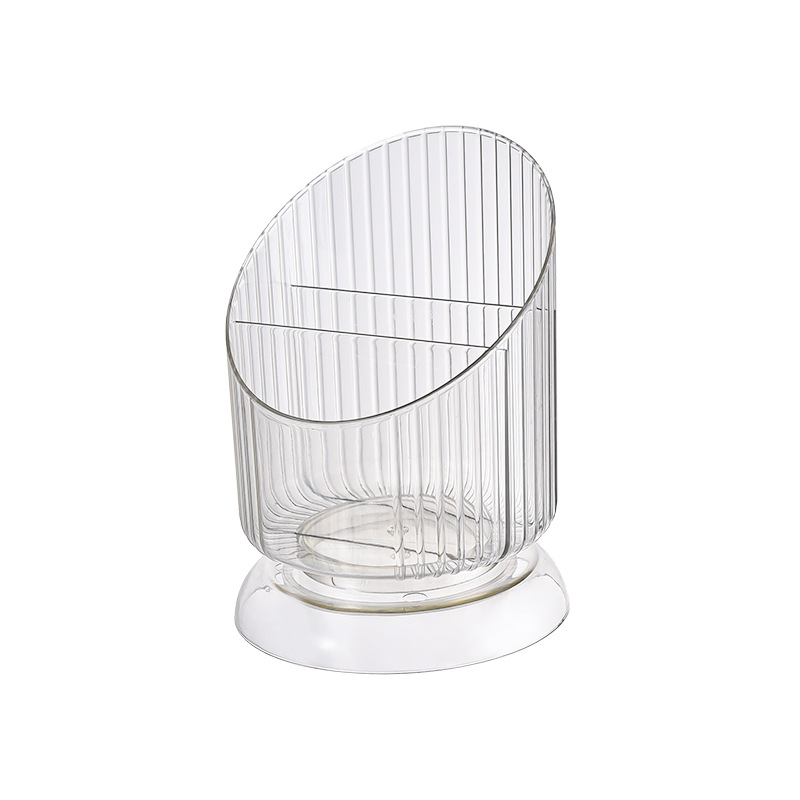 Desktop Transparent Grid Pen Holder Light Luxury High-End Transparent Acrylic Storage Box Creative Makeup Brush Storage Tube Batch