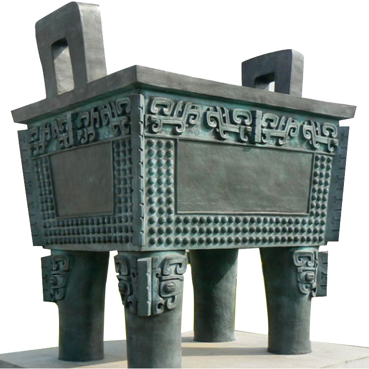 铜雕厂家可定纯铜司母戊大方鼎摆件黄铜铸造诚信鼎-阿里巴巴