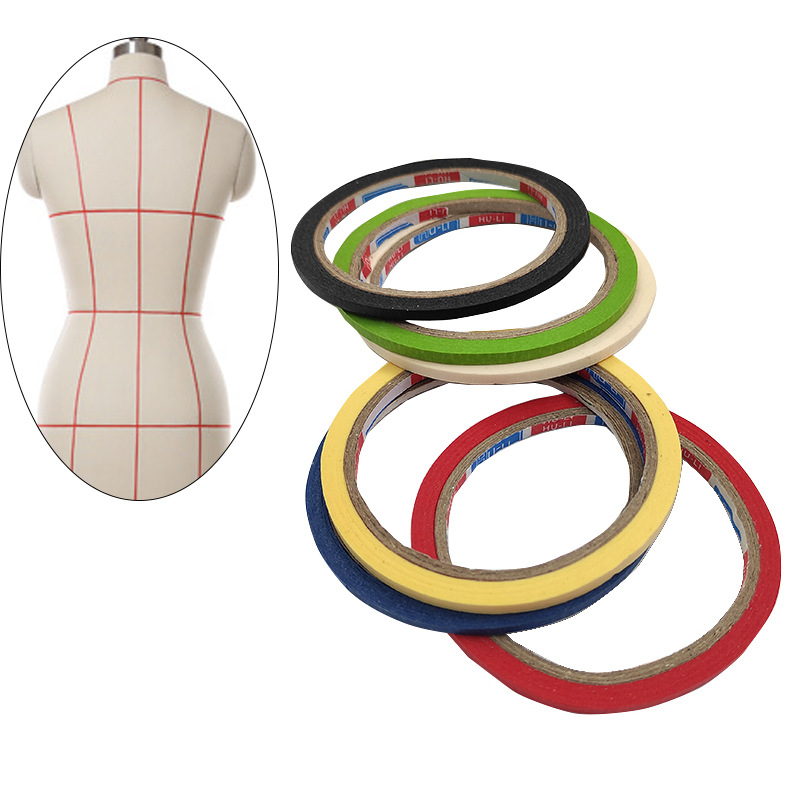 彩色美纹纸胶带 4mm人台标记线 立裁线 人台胶带 立体剪裁线-阿里巴巴