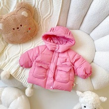 【现货】ZD23D013冬季新款儿童外套棉袄宝宝加绒保暖连帽棉服