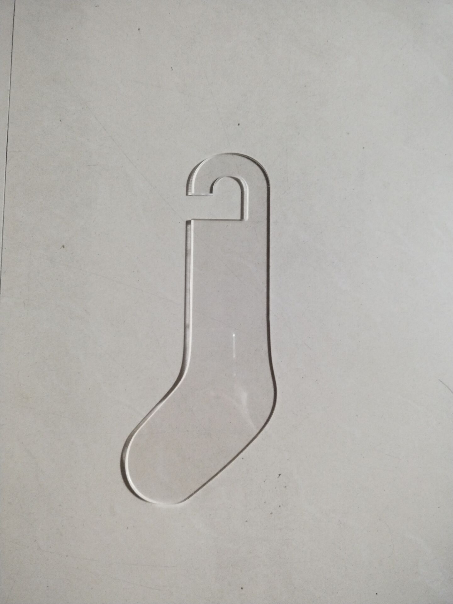 透明亚克力袜子挂板展示道具成人长筒袜短袜板儿童中筒袜脚模批发