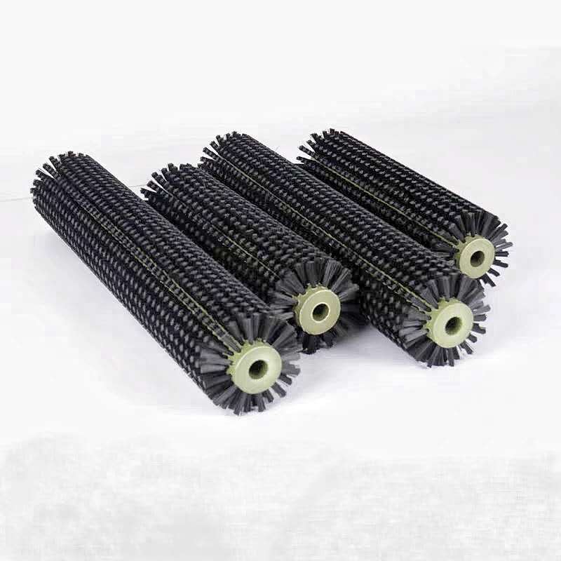 工业毛刷辊滚筒刷厂家定做小型尼龙丝刷除尘空心毛刷轮圆形圆柱刷
