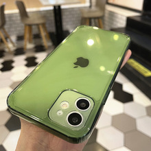 ins冷淡风oppoa32手机壳女reno4/5pro透绿色r17/k9相框软壳op适用