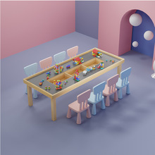 儿童大尺寸积木桌子大号拼装玩具桌大颗粒大尺寸