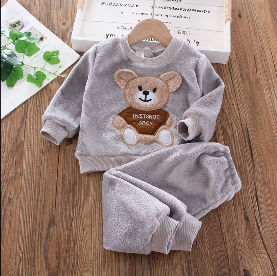 Children's Clothing 2023 Autumn New Children's Clothes Baby Pajamas Girls Autumn Clothing Boys' Suit Autumn Homewear