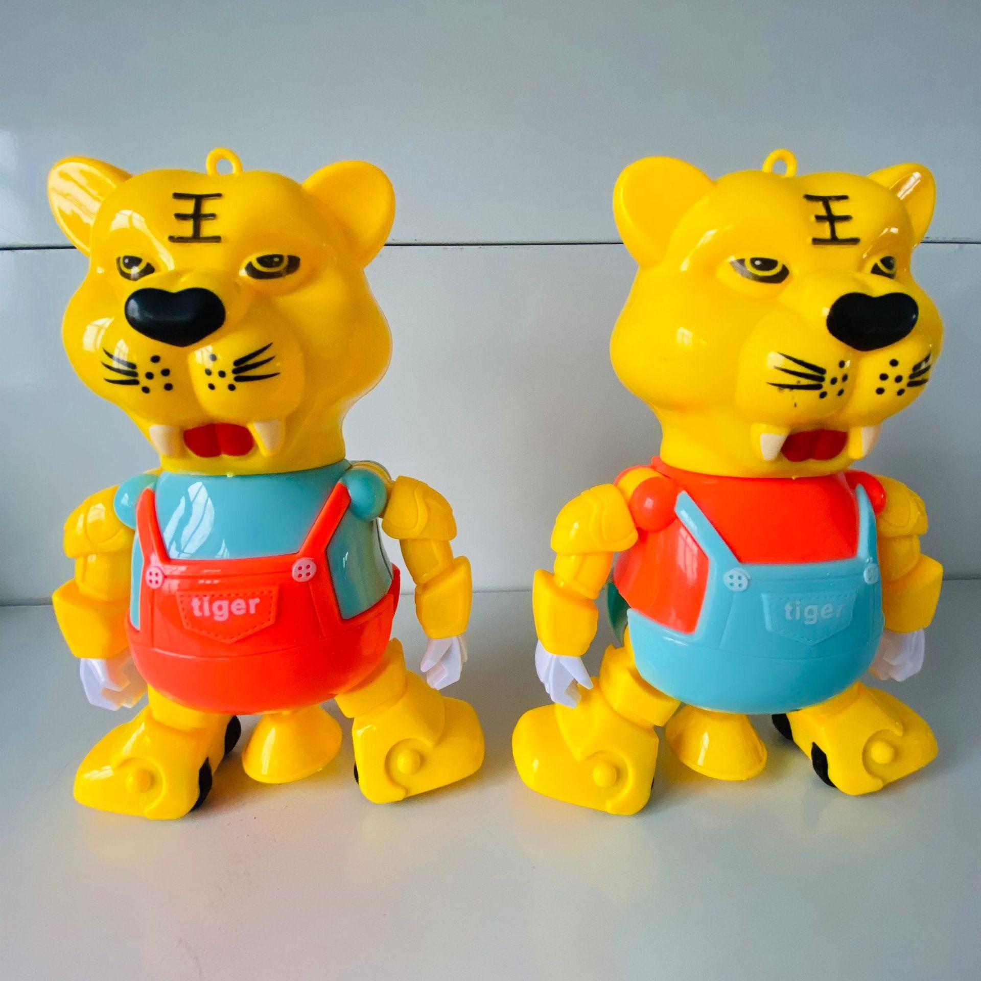 儿童电动跳舞卡通萌虎唱歌跳舞机器人虎年吉祥物玩具地摊年货批发