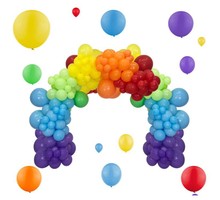 跨境彩色彩虹气球花环气球链套装  生日婚礼布置儿童节日派对装饰