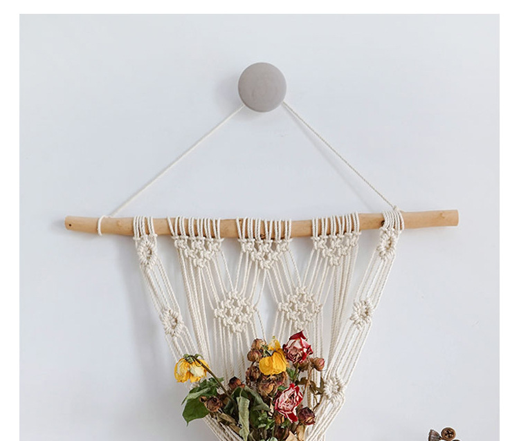 闲惠实业北欧ins手工编织棉绳花篮吊绳装饰植物树枝挂毯diy材料包