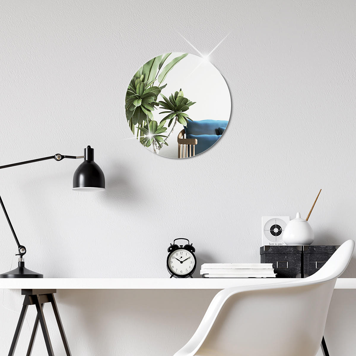 高清镜子贴墙自粘镜面亚克力贴纸浴室家用2mm软镜子穿衣镜墙贴批