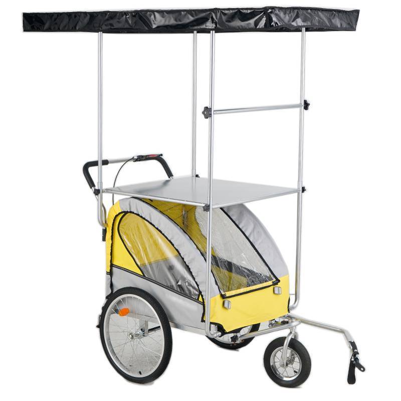 网红直播旅行长途西藏手推三轮小拖自行车通用装备挂轻便徒步推车