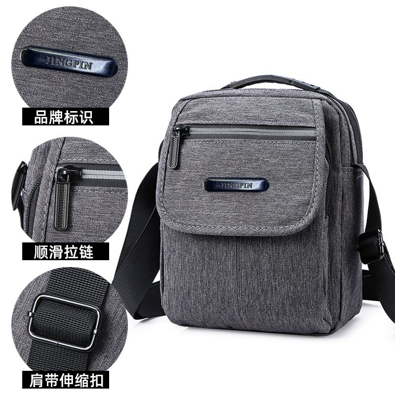 Cross-Border Hot Men's Shoulder Messenger Bag Small Size Multi-Functional Waterproof Reflective Solid Color Couple Student Handbag