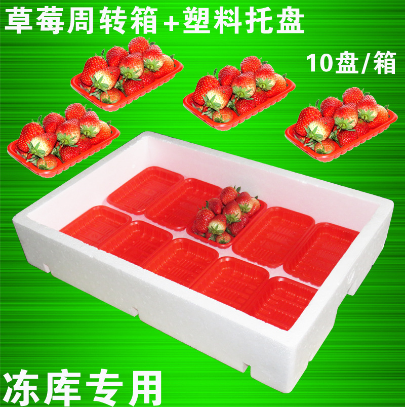 草莓框周转箱草莓打包托盘泡沫箱水果运输保鲜泡沫箱专用吸塑托盘