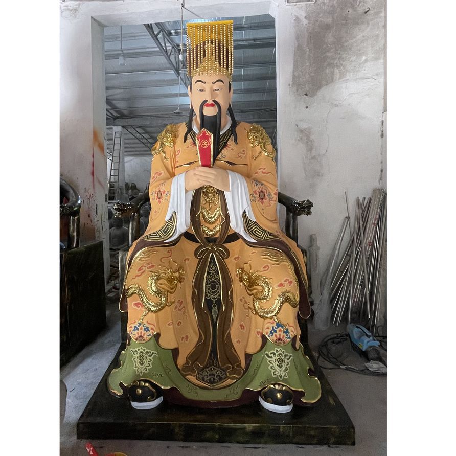 天地水三官神像神像寺院塑像摆件三元大帝尧舜禹树脂天官老爷佛像