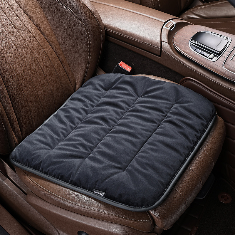 Winter Car Seat Cushion Single Piece Three-Piece Short Plush Warm Cushion Four Seasons Universal Car Seat Cover Lumbar Support Pillow Flannel