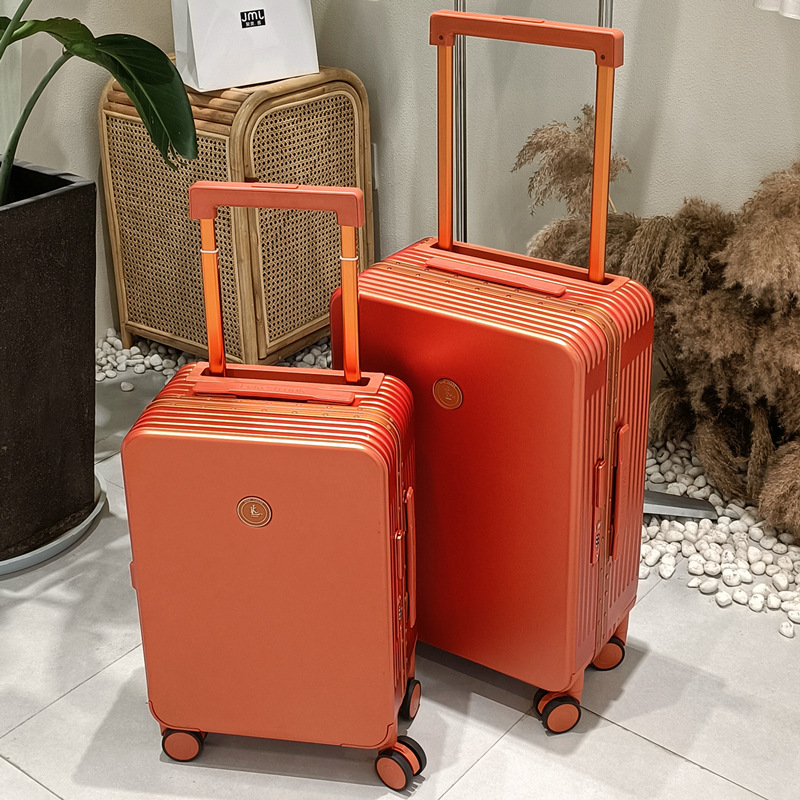 2108 Wide Draw-Bar Luggage Men's Aluminum Frame Women's Universal Wheel Passenger Suitcase Suitcase with Combination Lock Boarding Suitcase Luggage