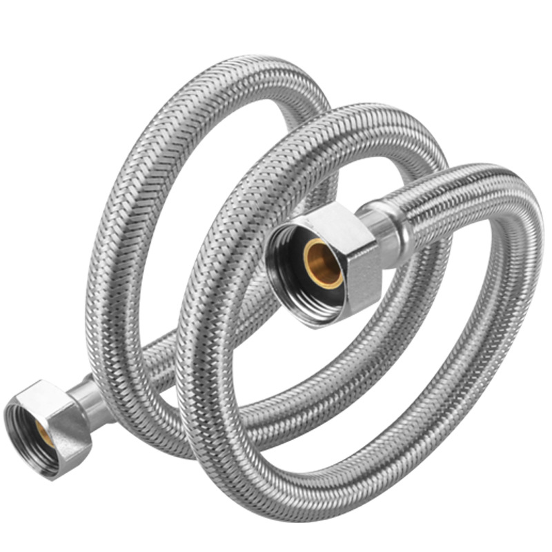 6分内外丝304不锈钢编织软管加长延长管配件增压泵水管耐高压防爆