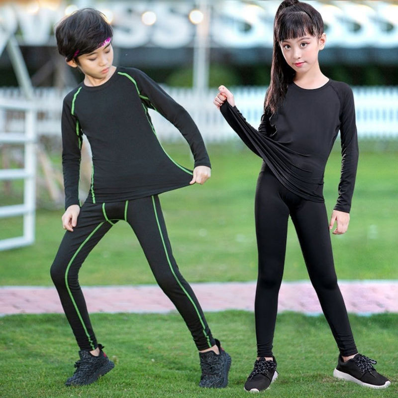 儿童紧身衣套装男童女童运动健身打底衫篮球足球跑步训练服速干衣