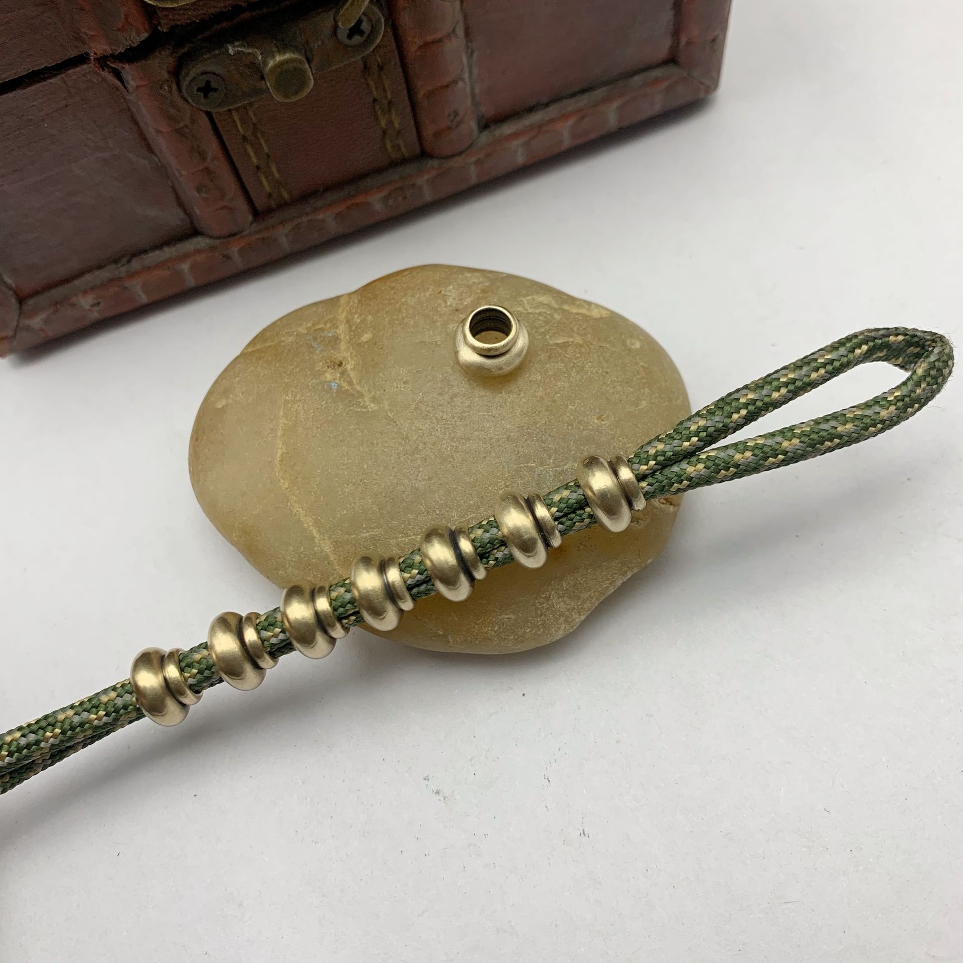 黄铜刀坠尾翼定位珠手链项链配件纯铜饰品小配饰串珠搭配diy小珠