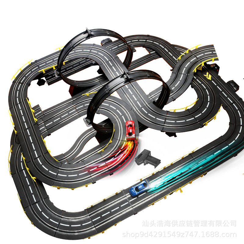 Cross-Border Hot Selling Electric Remote Control Track Racing Toy Amazon Hot Large Track Race 8-10 Manual