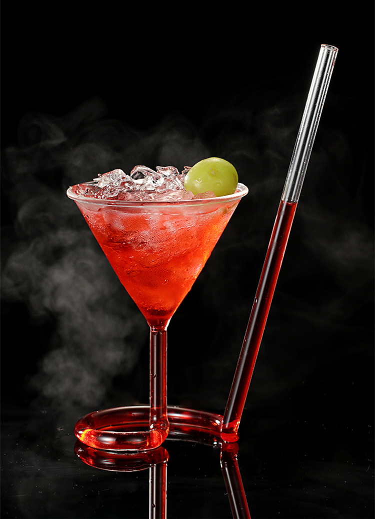 玻璃鸡尾酒杯酒吧调酒杯套装马天尼杯香槟杯玛格丽特杯高脚杯