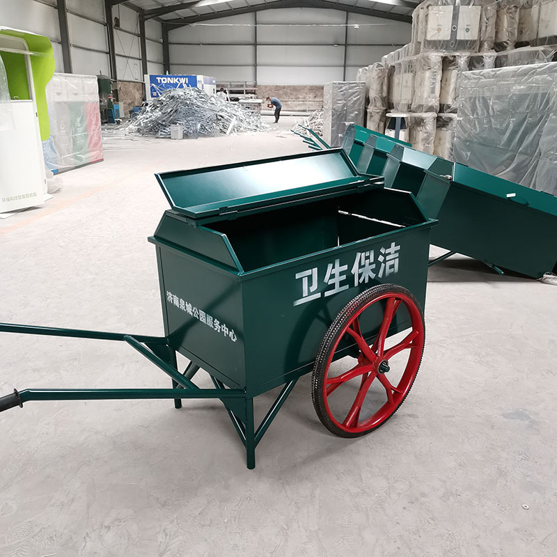 保洁清运车 物业环卫手推车 环卫垃圾车大号户绿色垃圾桶车