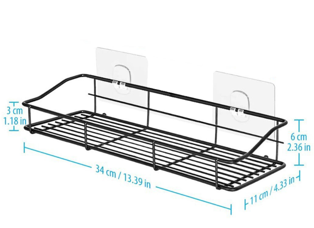 简约铁艺厨房置物架 墙上金属工艺品收纳置物架 收纳篮